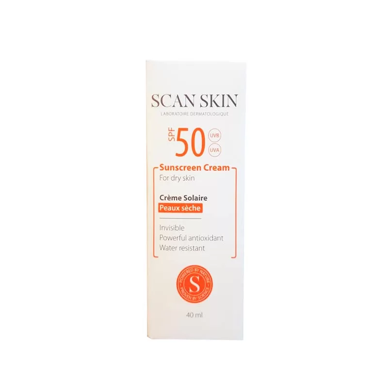 اسکن اسکین - کرم ضدآفتاب بی رنگ پوست خشک  SPF50