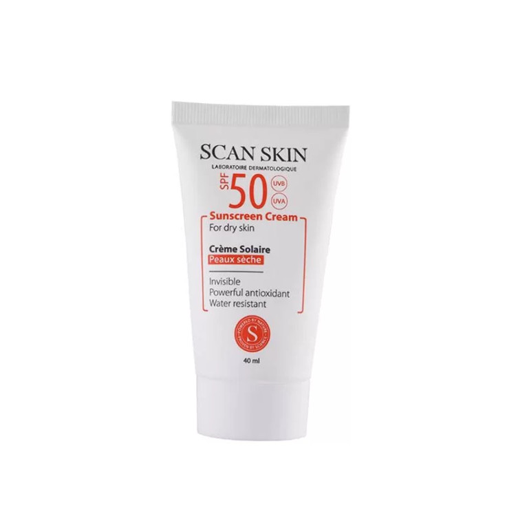 اسکن اسکین - کرم ضدآفتاب بی رنگ پوست خشک SPF50