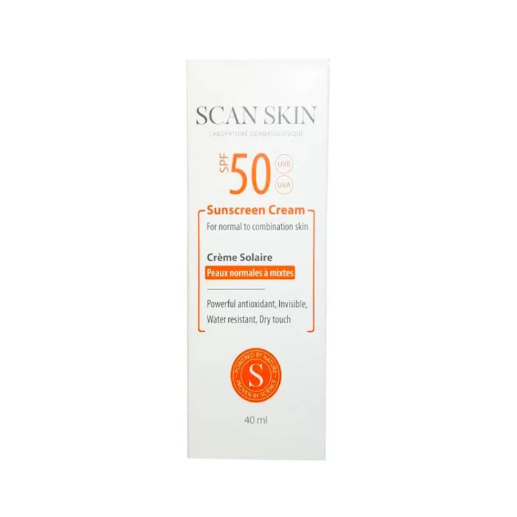 اسکن اسکین - کرم ضدآفتاب بی رنگ پوست نرمال تا مختلط SPF50